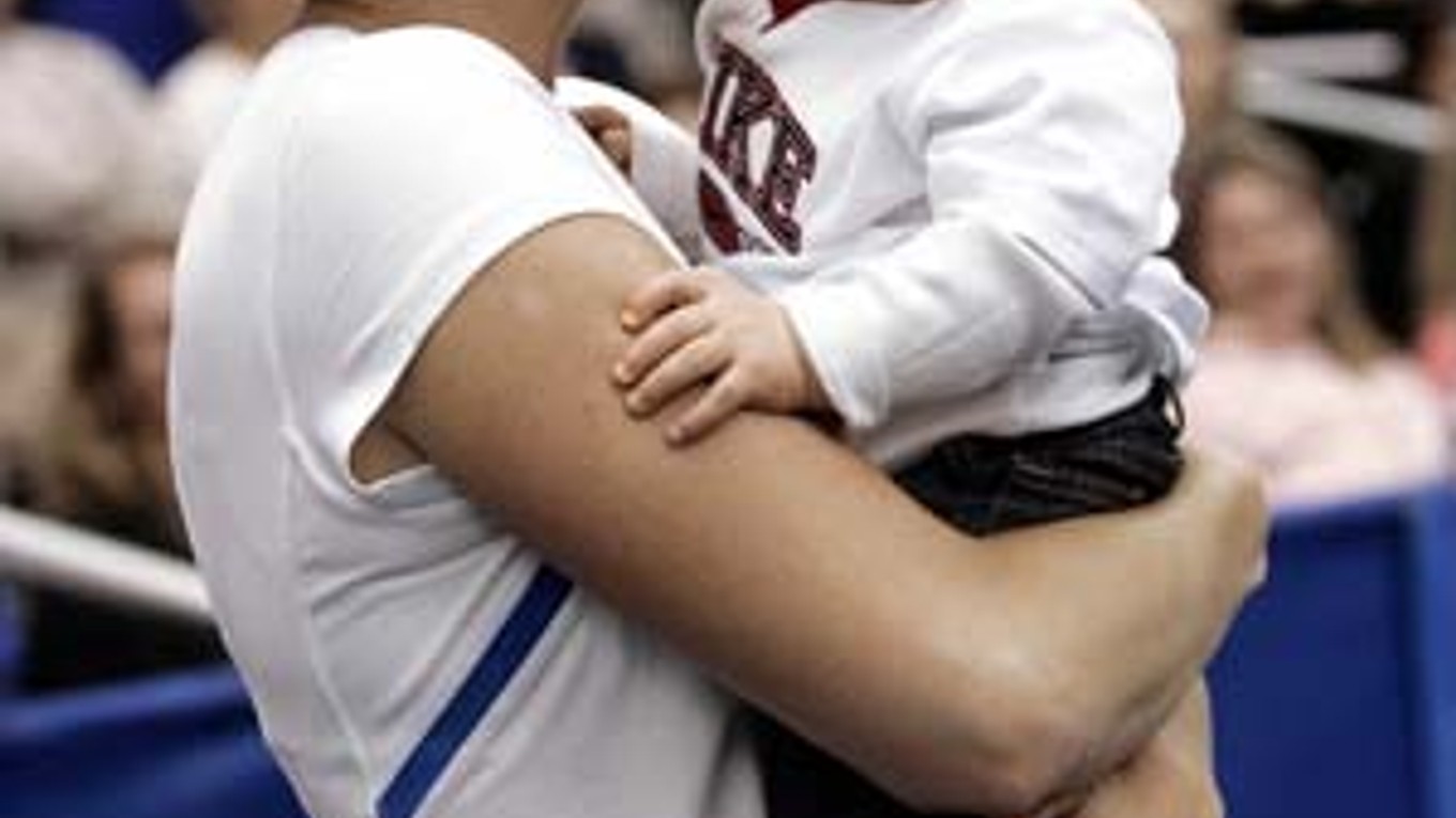 Lindsay Davenportová so synom Jaggerom.