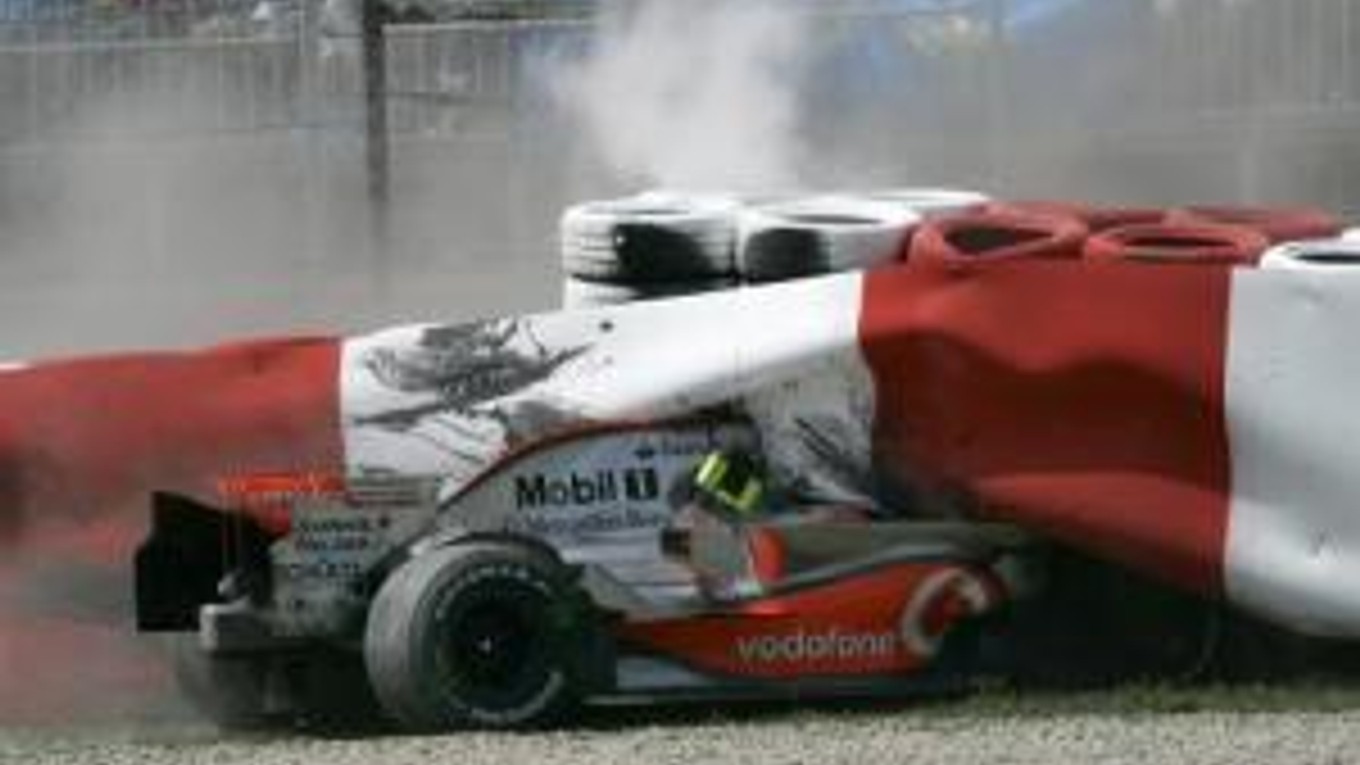 Havária Heikki Kovalainena počas Veľkej ceny Španielska,
