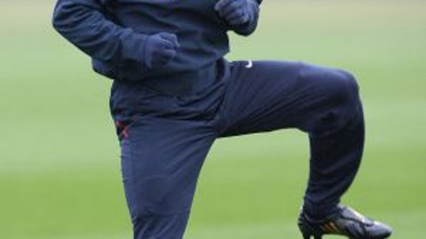David Beckham si zatrénoval s hráčmi Arsenalu.