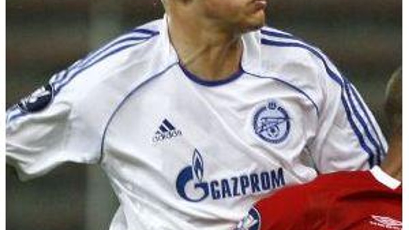 Martin Škrtel v drese Zenitu Petrohrad.