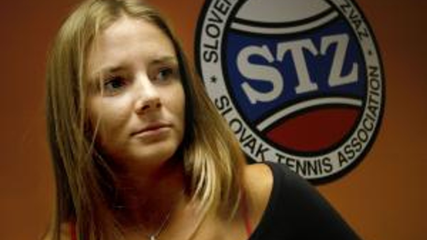 Daniela Hantuchová počas tlačovej besedy po návrate z Austrálie. Bratislava, 28. január 2008.