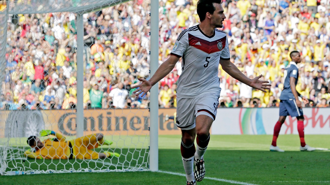 Hummels otváral skóre vo štvrťfinálovom zápase MS 2014, kde Nemci narazili na Francúzsko.
