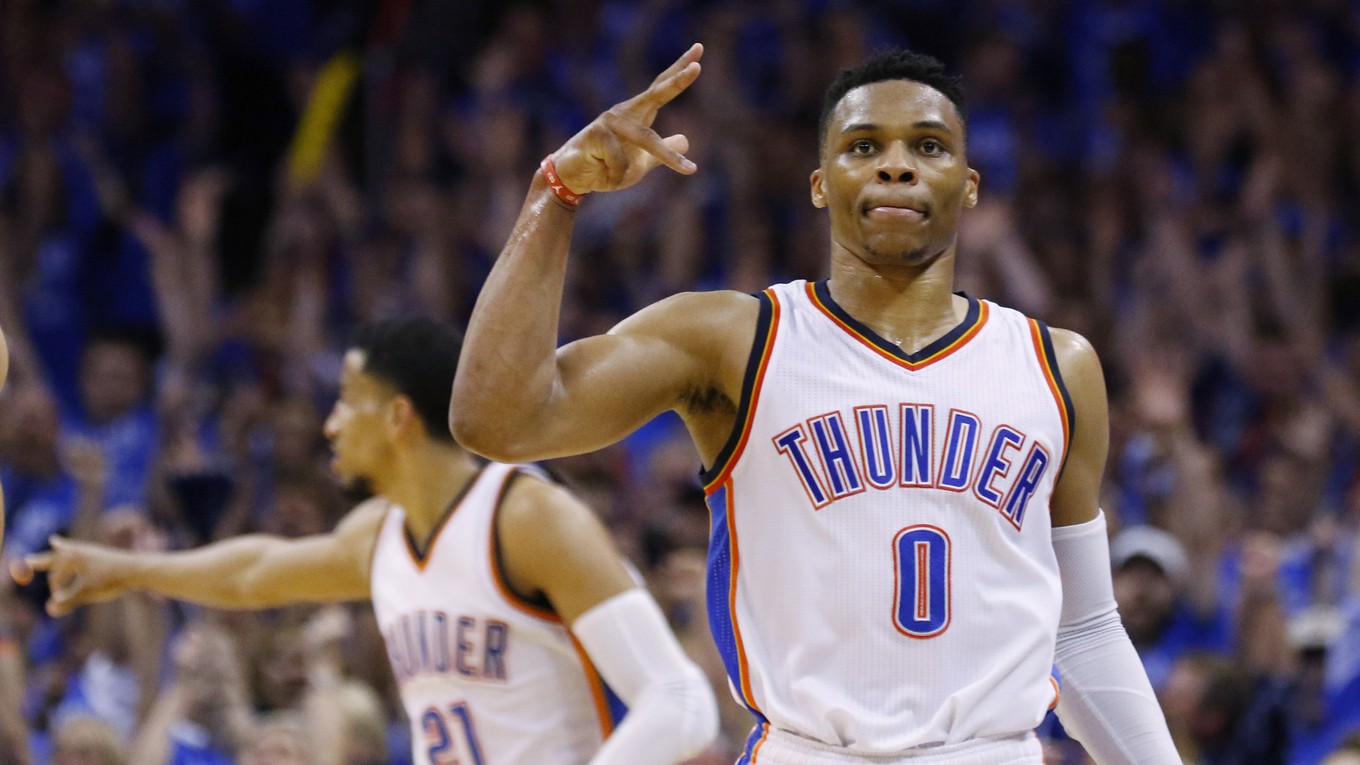 Russell Westbrook opäť patril medzi dôležitých hráčov Oklahomy.
