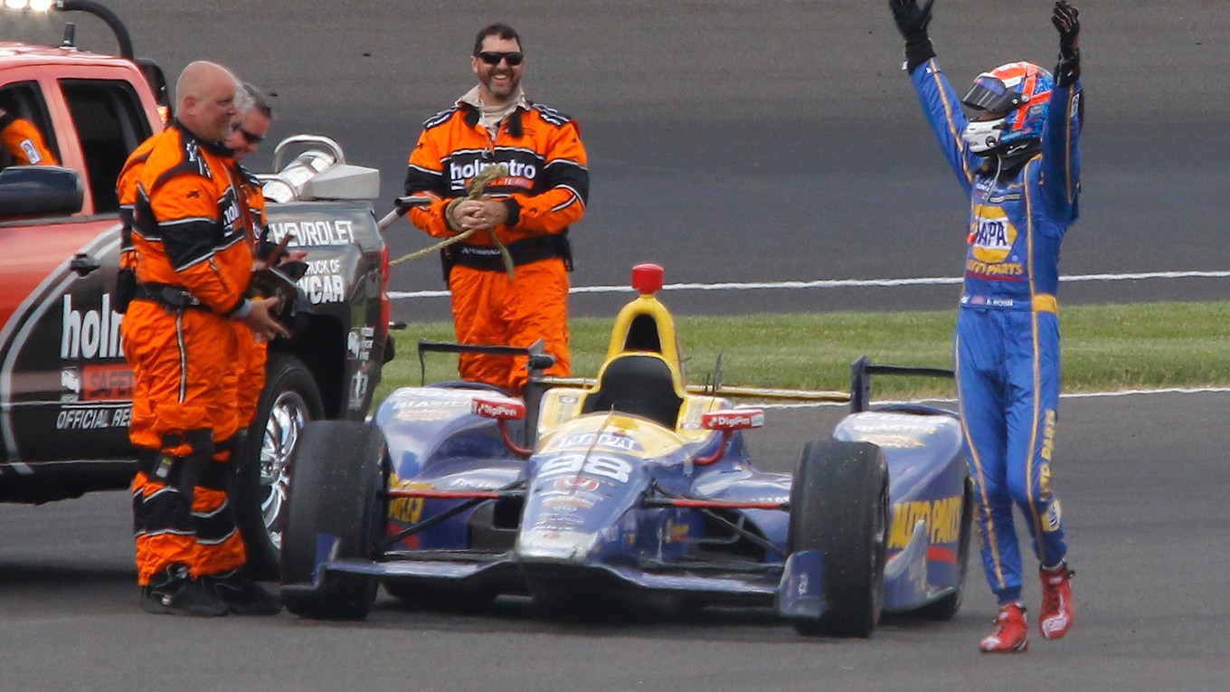 Radosť víťazného Alexandra Rossiho.