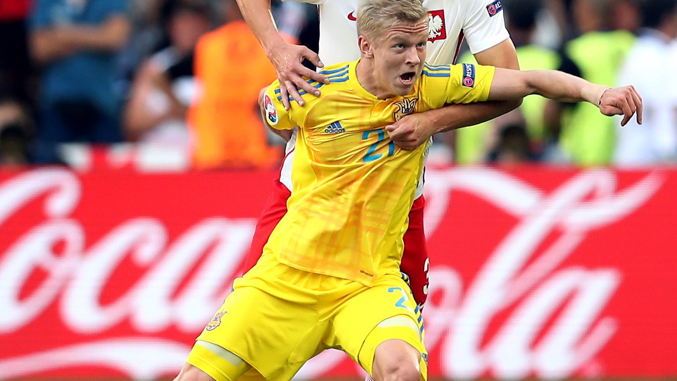 Zinčenko (v žltom) reprezentoval Ukrajinu aj na prebiehajúcom európskom šampionáte vo Francúzsku.