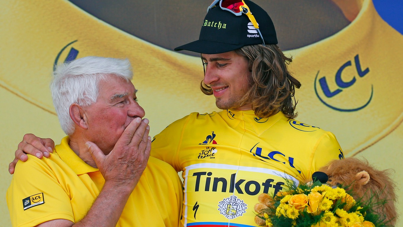 Petrovi Saganovi blahoželala aj cyklistická legenda Raymond Poulidor.