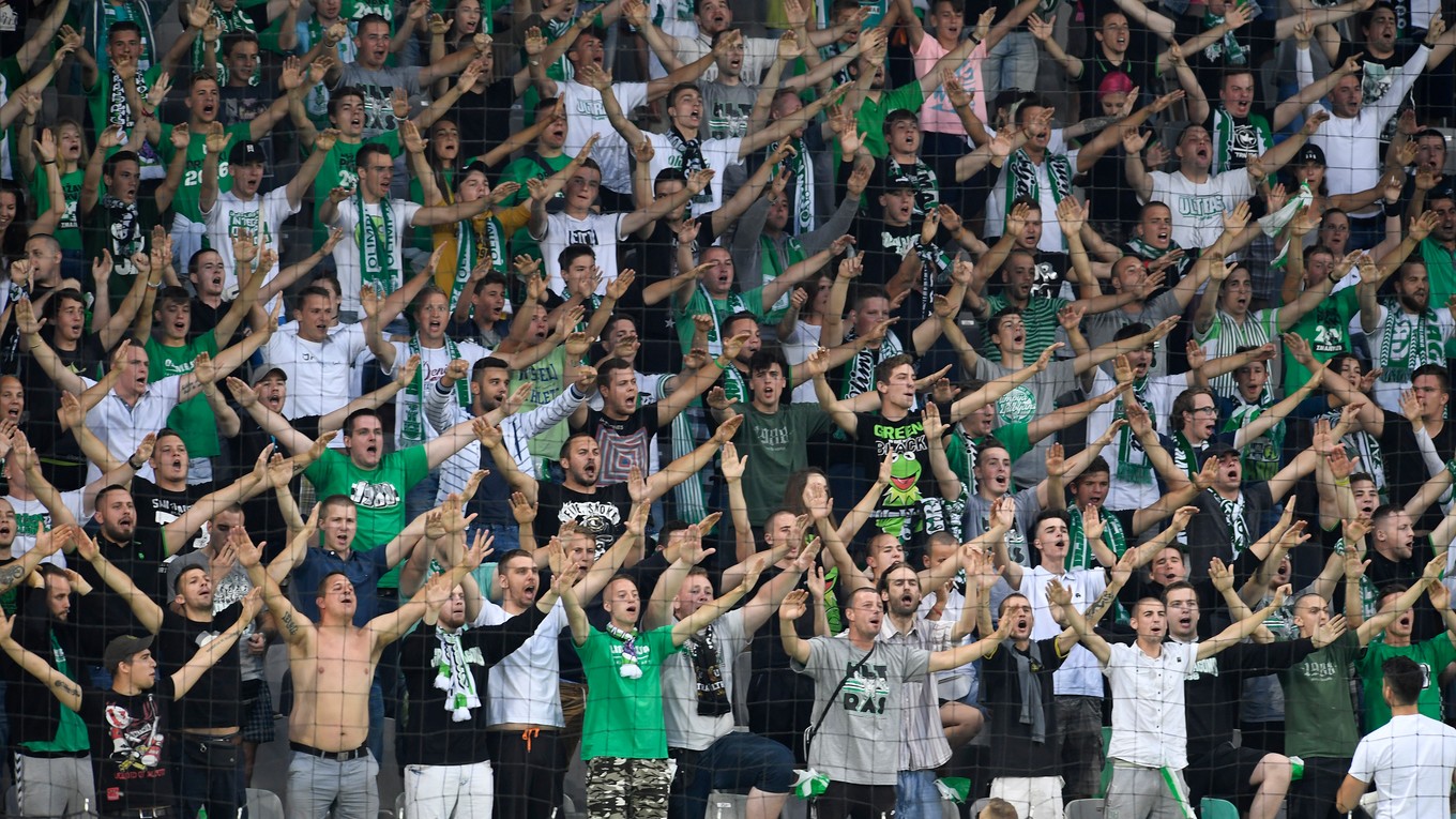 V hľadisku vytvorili Slovinci svojmu tímu skvelú atmosféru.