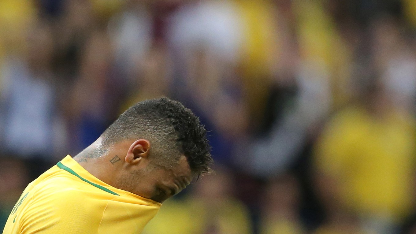 Smutný Neymar. 
