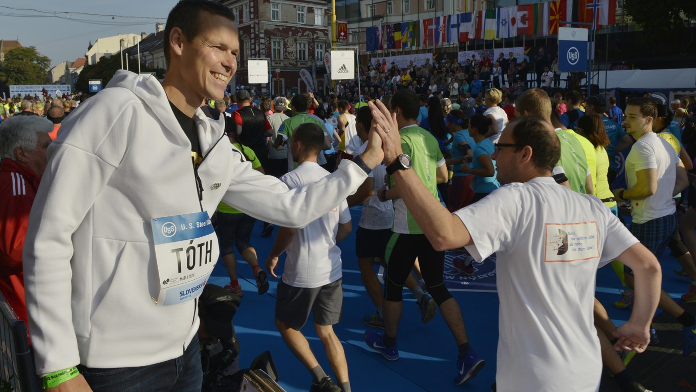 Na snímke chodec Matej Tóth, olympijský víťaz 2016 z Brazílie na štarte MMM. 