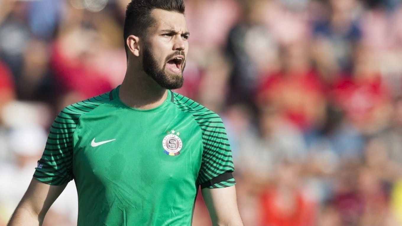 Brankár Sparty Michal Koubek.