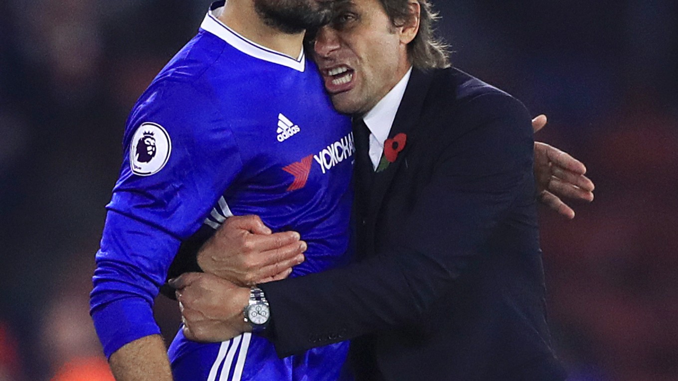 Costa je v tejto sezóne najväčšou hviezdou Chelsea, pred zápasom s Leicestrom sa však pohádal s trénerom Antonion Contem. 