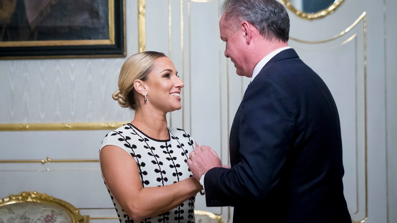 Dominika Cibulková na oficiálnej návšteve u prezidenta Andreja Kisku.