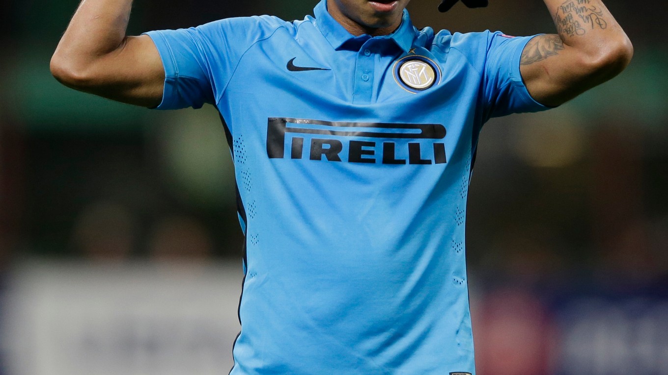 Fredy Guarín ešte v drese Interu Miláno.