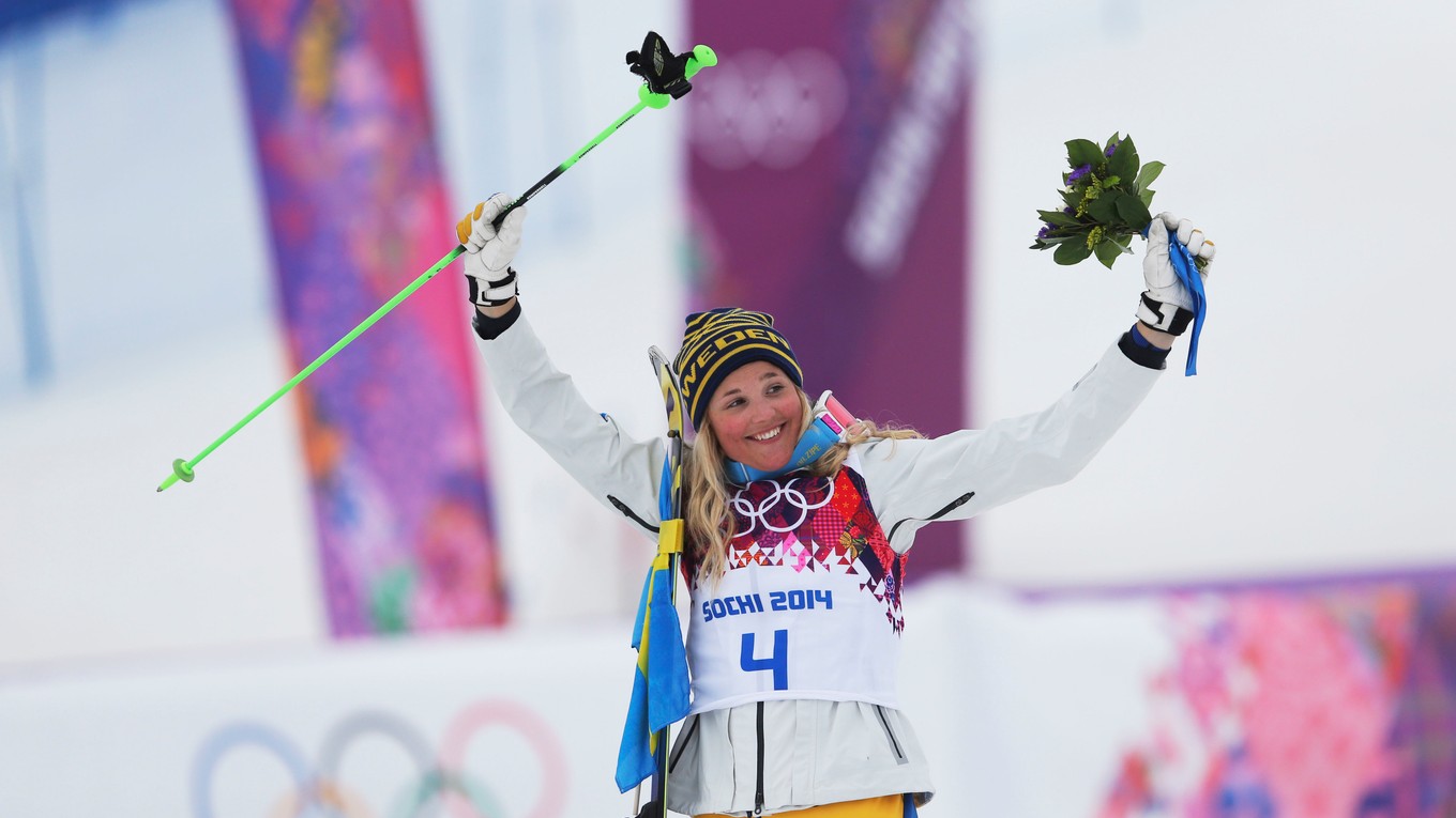 Švédska akrobatická lyžiarka Anna Holmlundová.