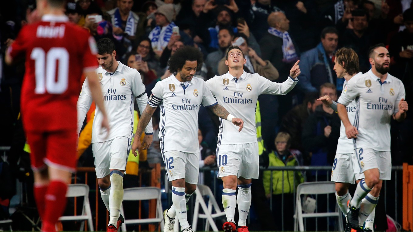 James Rodriguez sa raduje po jednom zo svojich gólov.