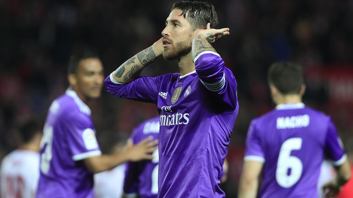 Sergio Ramos tesne po tom, čo premenil jedenástku.