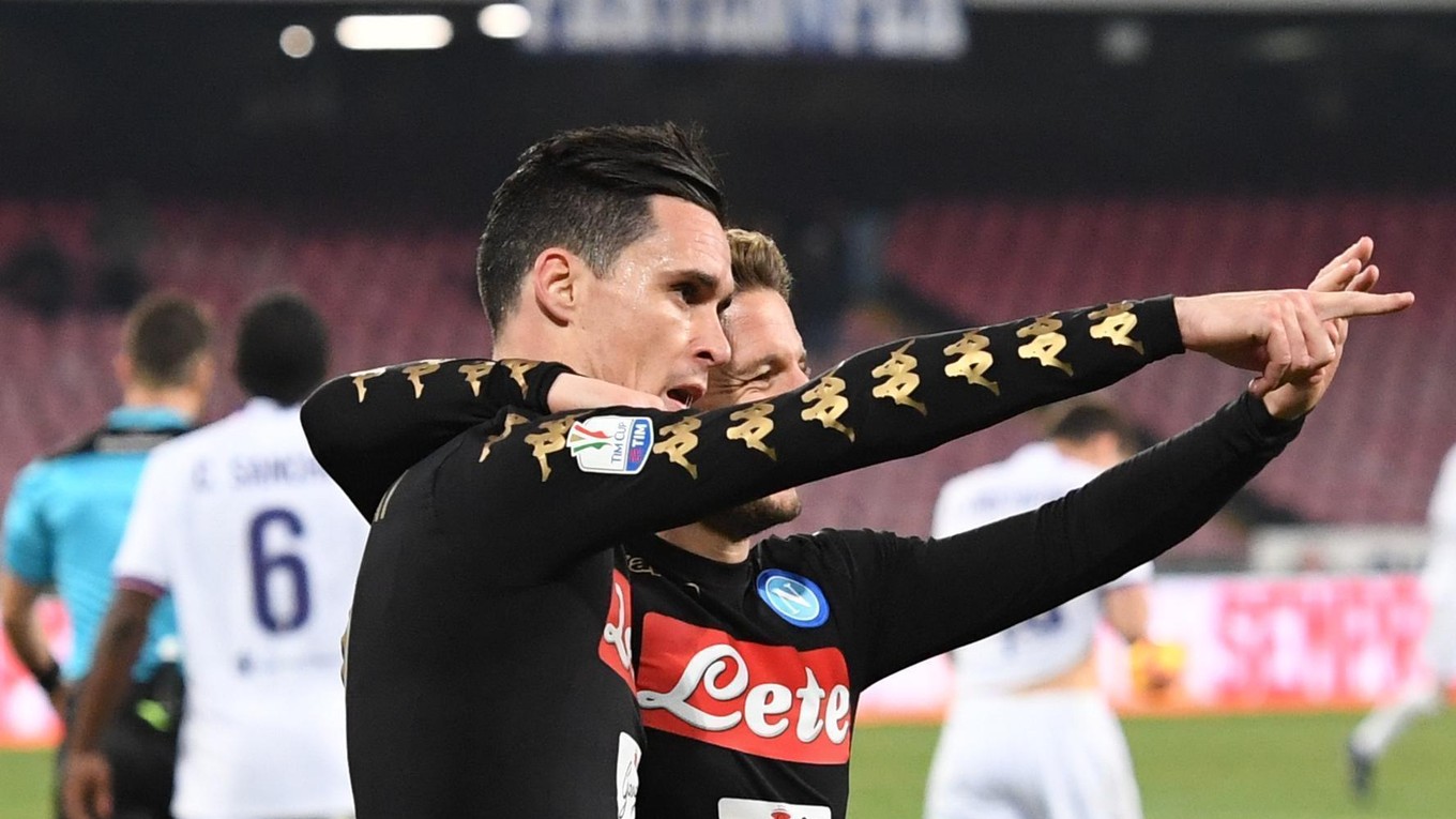 Jose Callejon sa raduje po svojom góle.