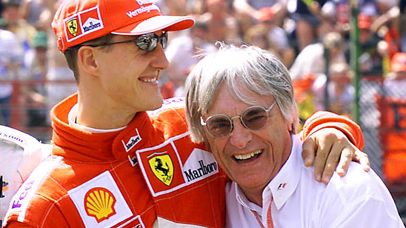 Michael Schumacher a Bernie Ecclestone v roku 2000.