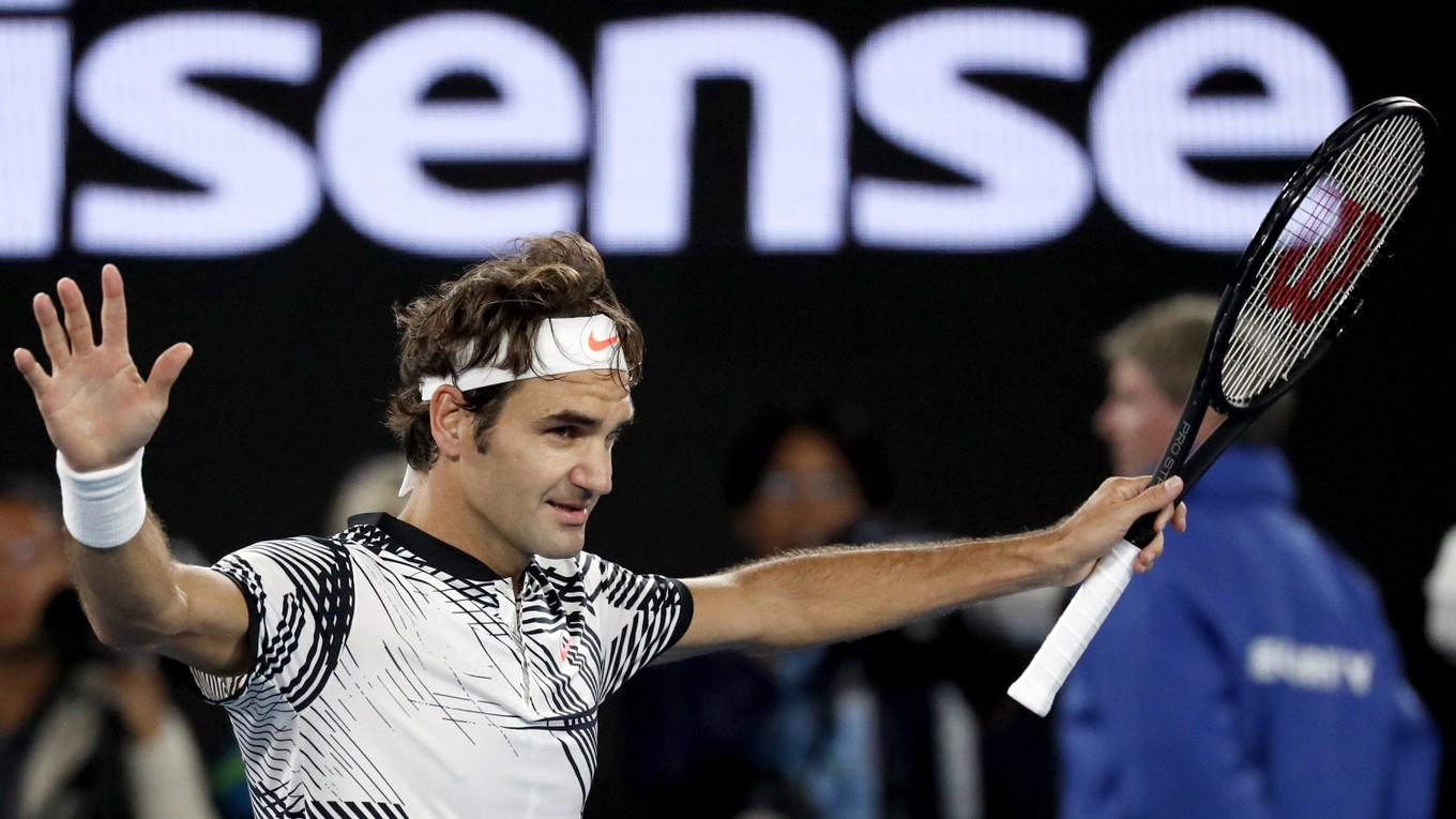 Roger Federer po postupe do finále.