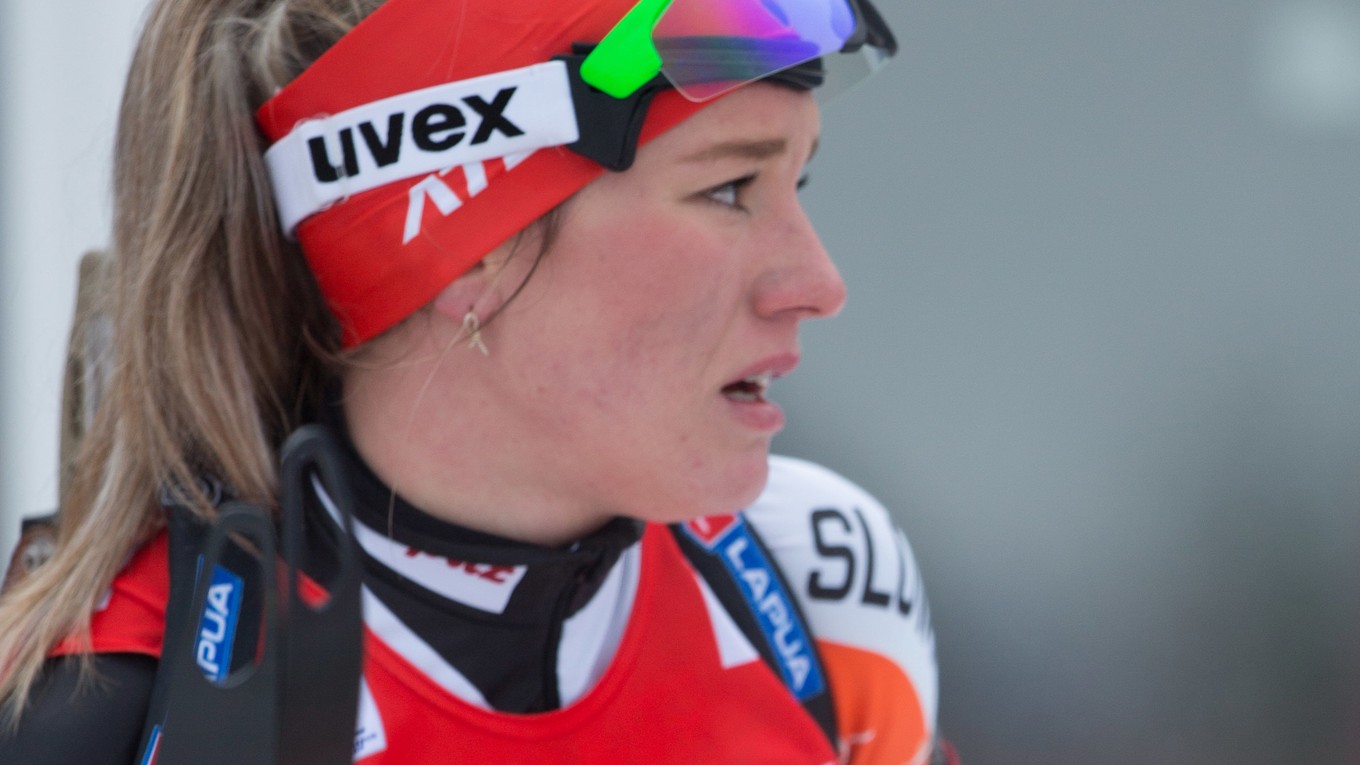 Paulína Fialková počas pretekov IBU Cupu v Osrblí.