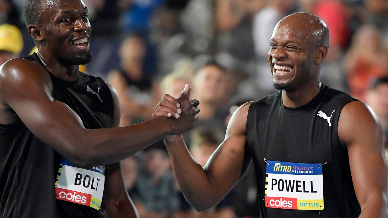 Usain Bolt (vľavo) a Asafa Powell.