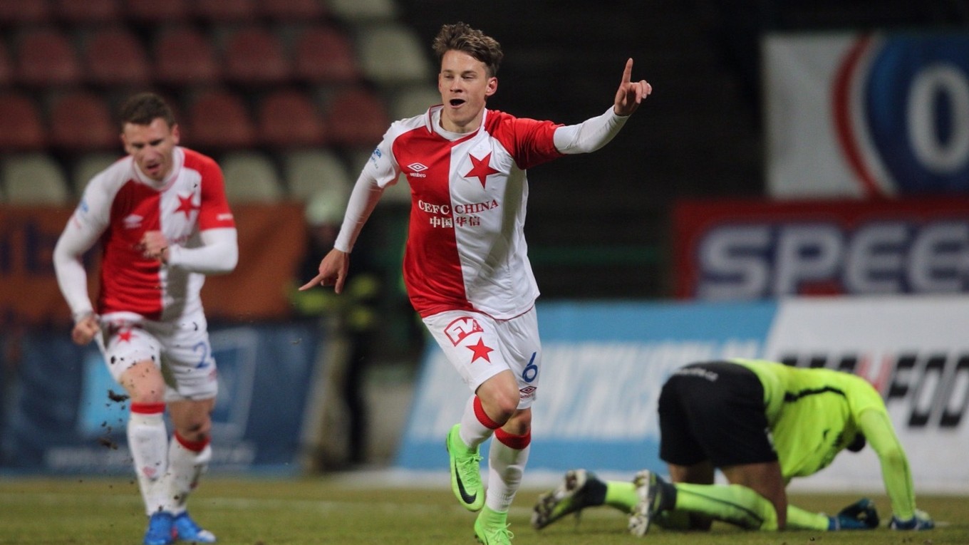 Jan Sýkora bol najlepším hráčom Slavie pri kanonáde.