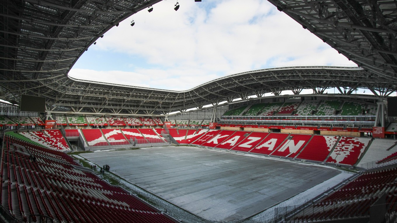Futbalový štadión v ruskej Kazani.