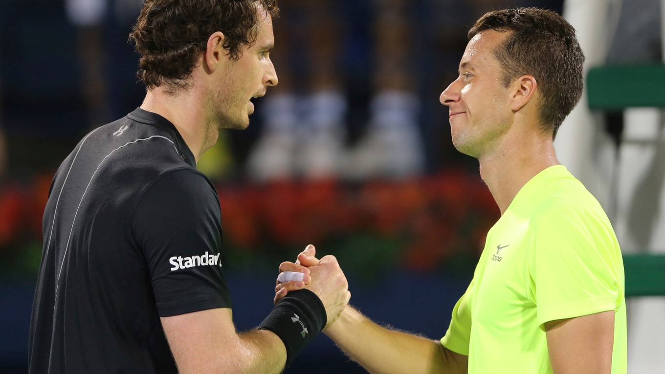 Andy Murray (vľavo) a Philipp Kohlschreiber.