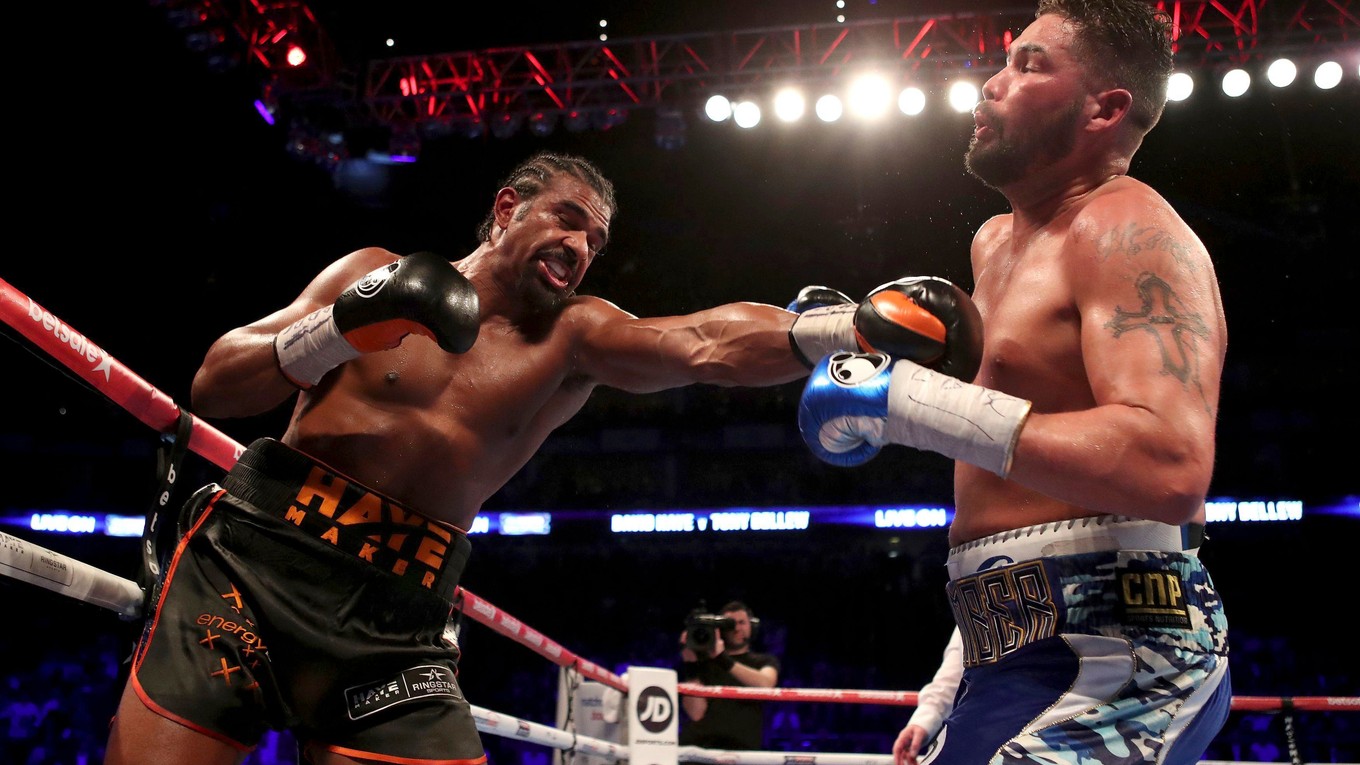 David Haye (vľavo) a Tony Bellew.