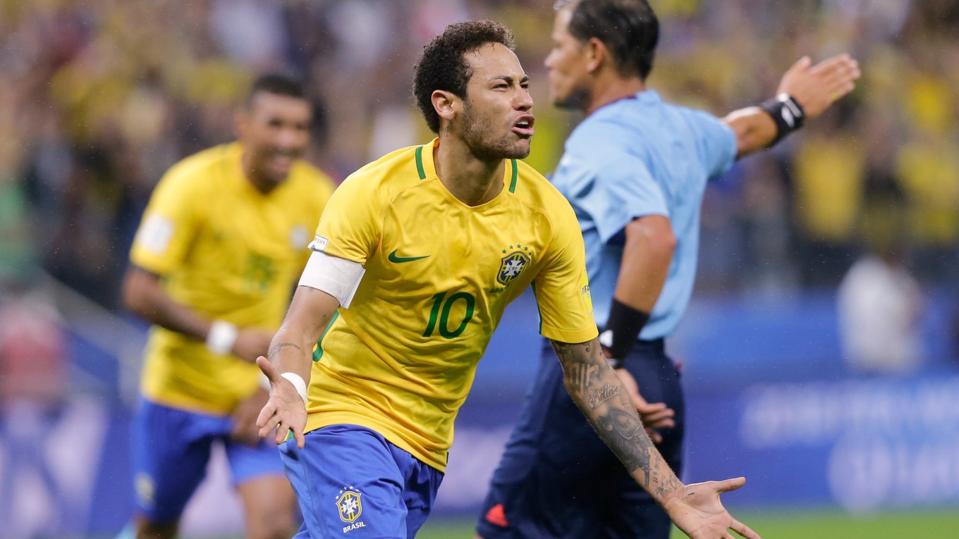 Neymar sa raduje zo svojho gólu.