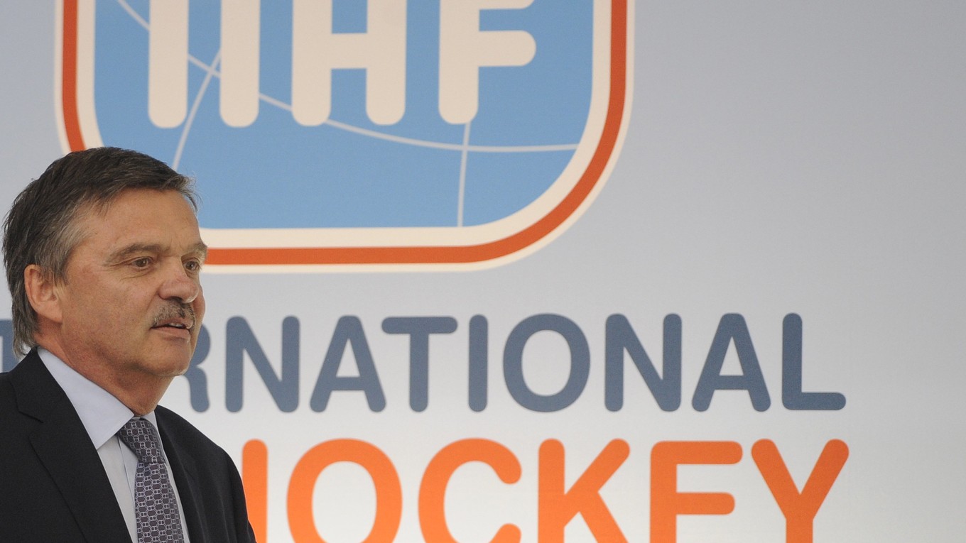 Prezident IIHF René Fasel.