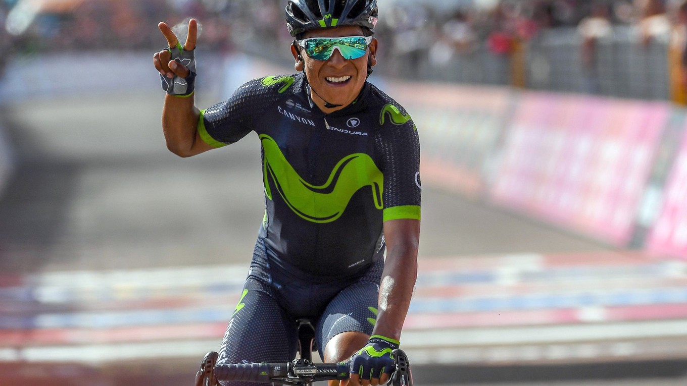 Nairo Quintana sa raduje v cieli deviatej etapy.