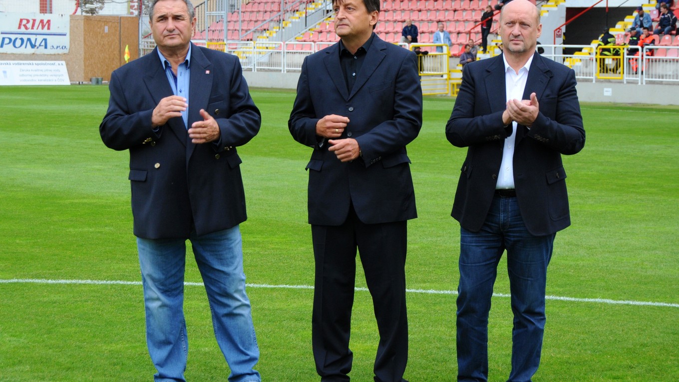 Miroslav Náhlik (vľavo) bol spolumajiteľom FC Spartak Trnava.