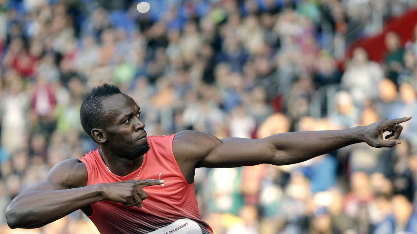 Usain Bolt vlani oslavoval na Zlatej trete víťazstvo.