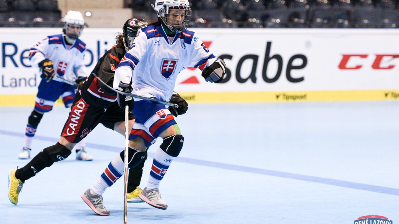 Slovenské hokejbalistky v súboji o bronz nestačili na Kanadu.