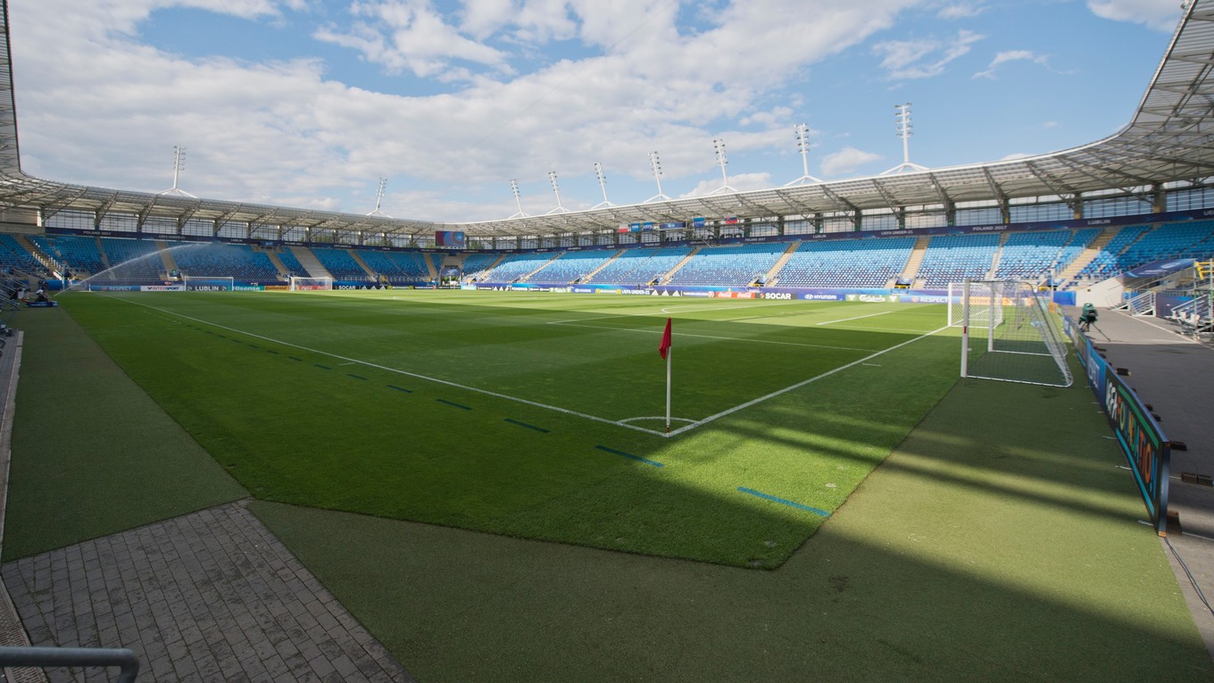 Štadión v Lubline, na ktorom odohrajú mladí Slováci dva zápasy základnej skupiny. 