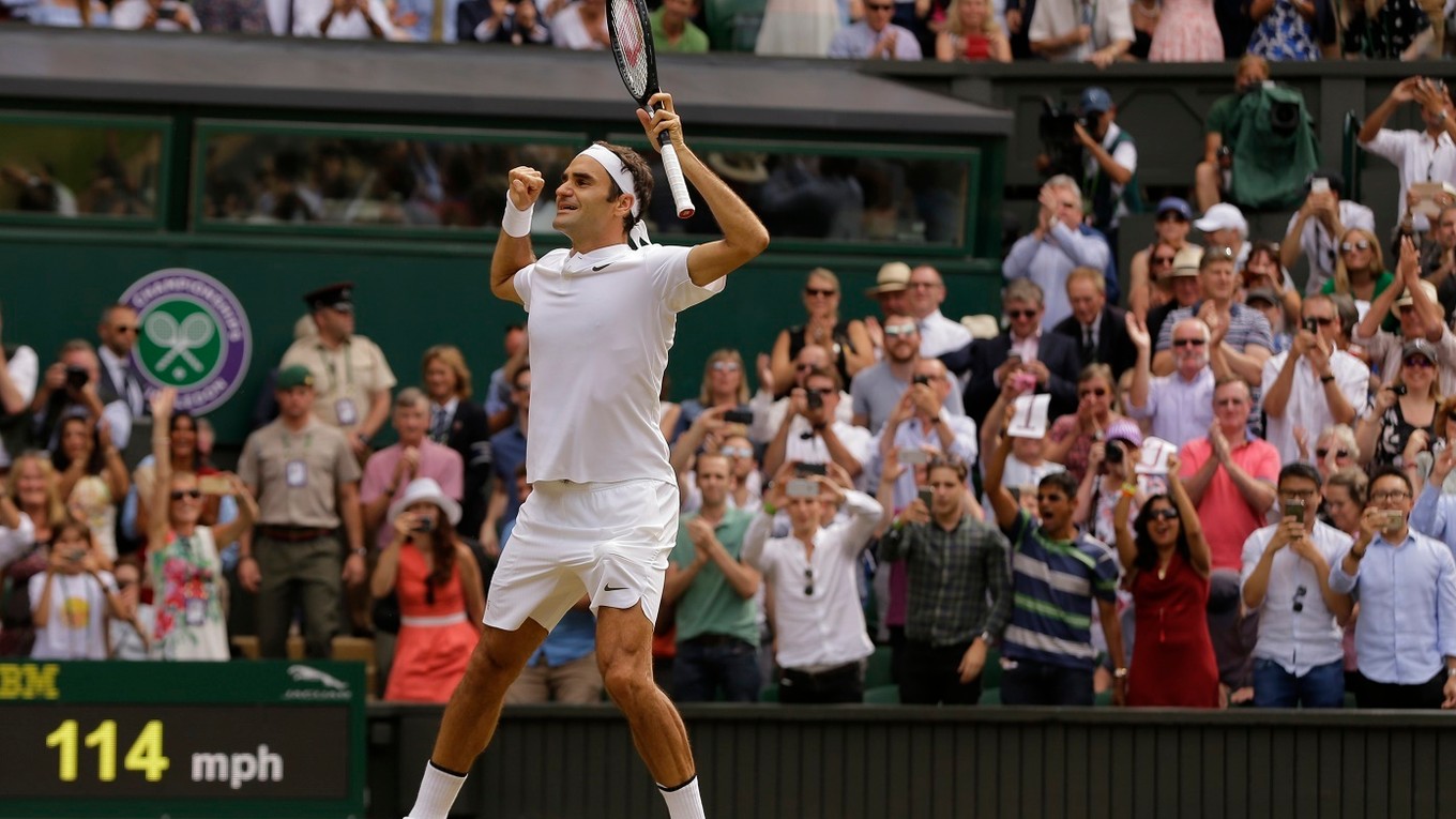 Radosť Rogera Federera.