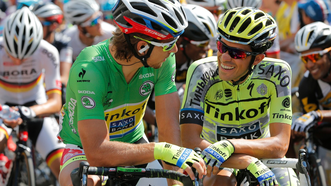 Dva roky jazdil Contador v tíme Tinkoff spolu so Slovákom Petrom Saganom. 