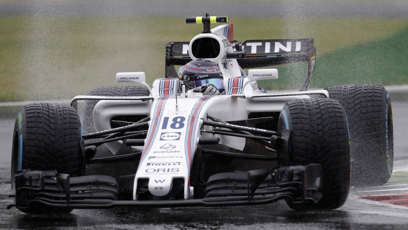 Lance Stroll predviedol na mokrej trati skvelý výkon.