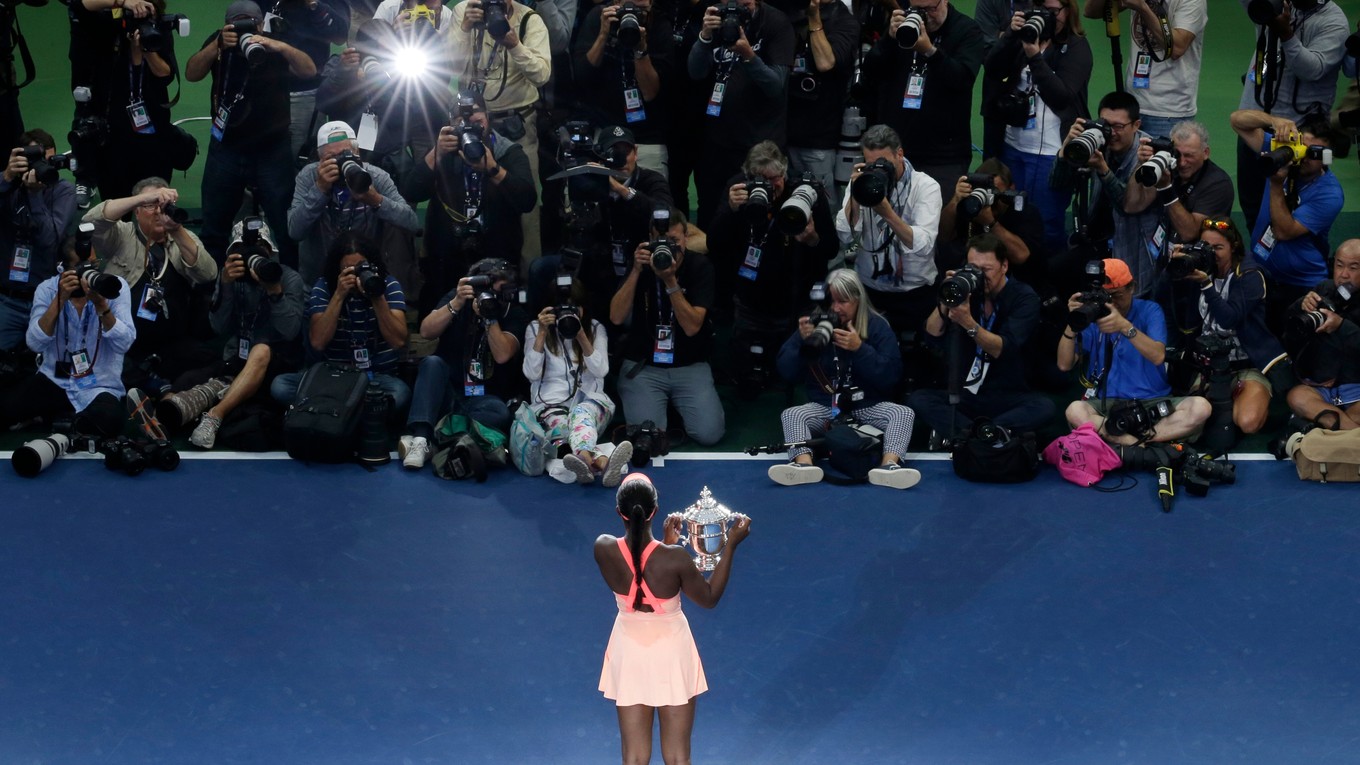 Americká tenistka Sloane Stephensová po triumfe na US Open.