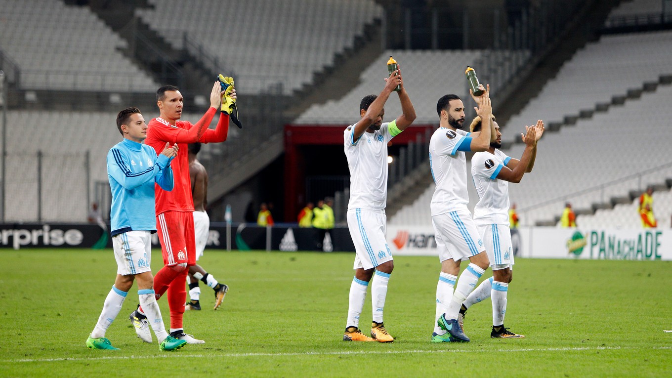 Hráči Olympique Marseille. Ilustračné foto