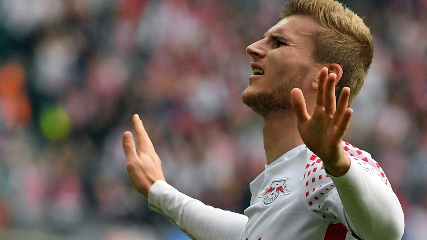 Timo Werner striedal v 32. minúte.