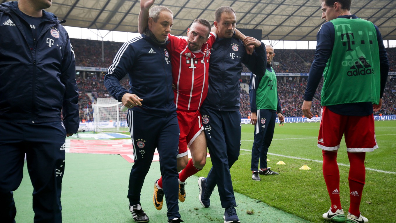 Zranený Franck Ribery.