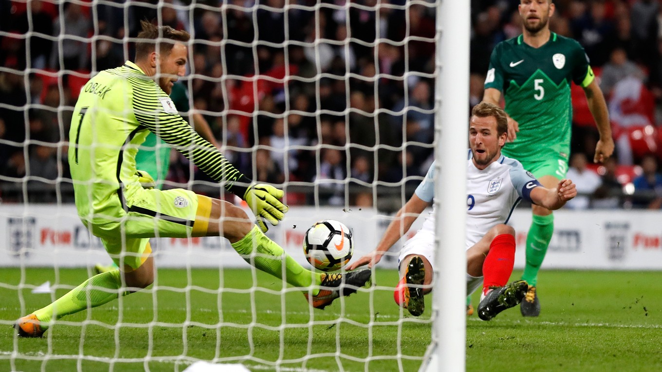 Harry Kane strieľa jediný gól zápasu.