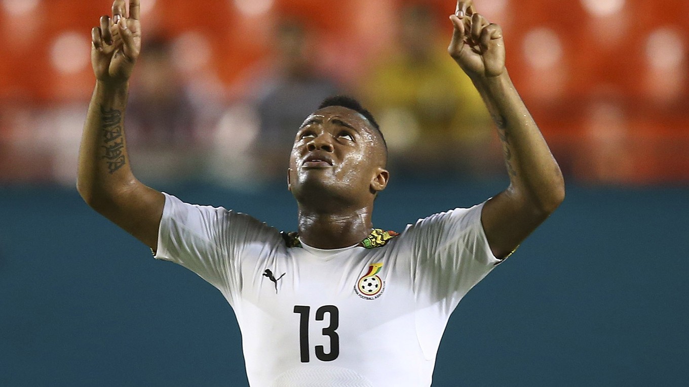 Hráč Ghany Jordan Ayew. Ilustračná fotografia.