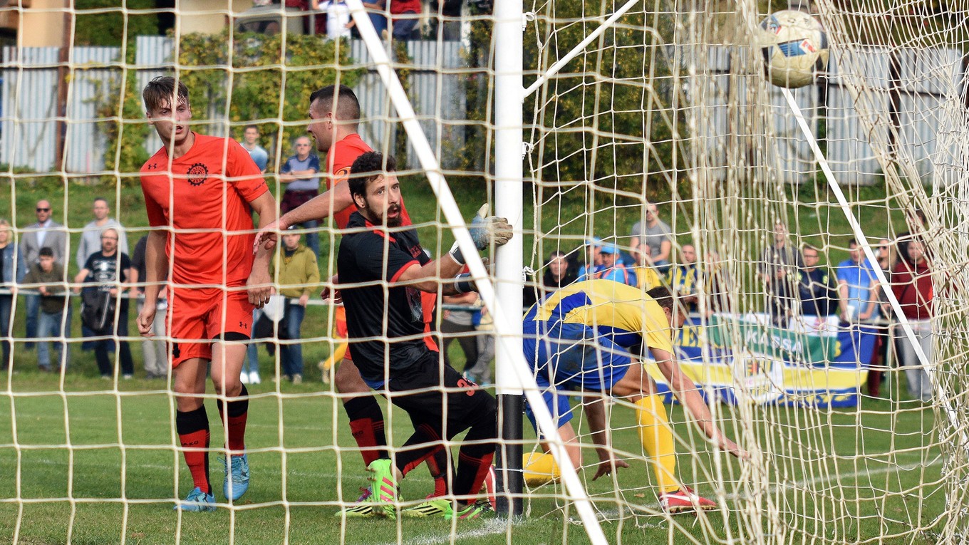 Jeden z gólov Dunajskej Stredy.