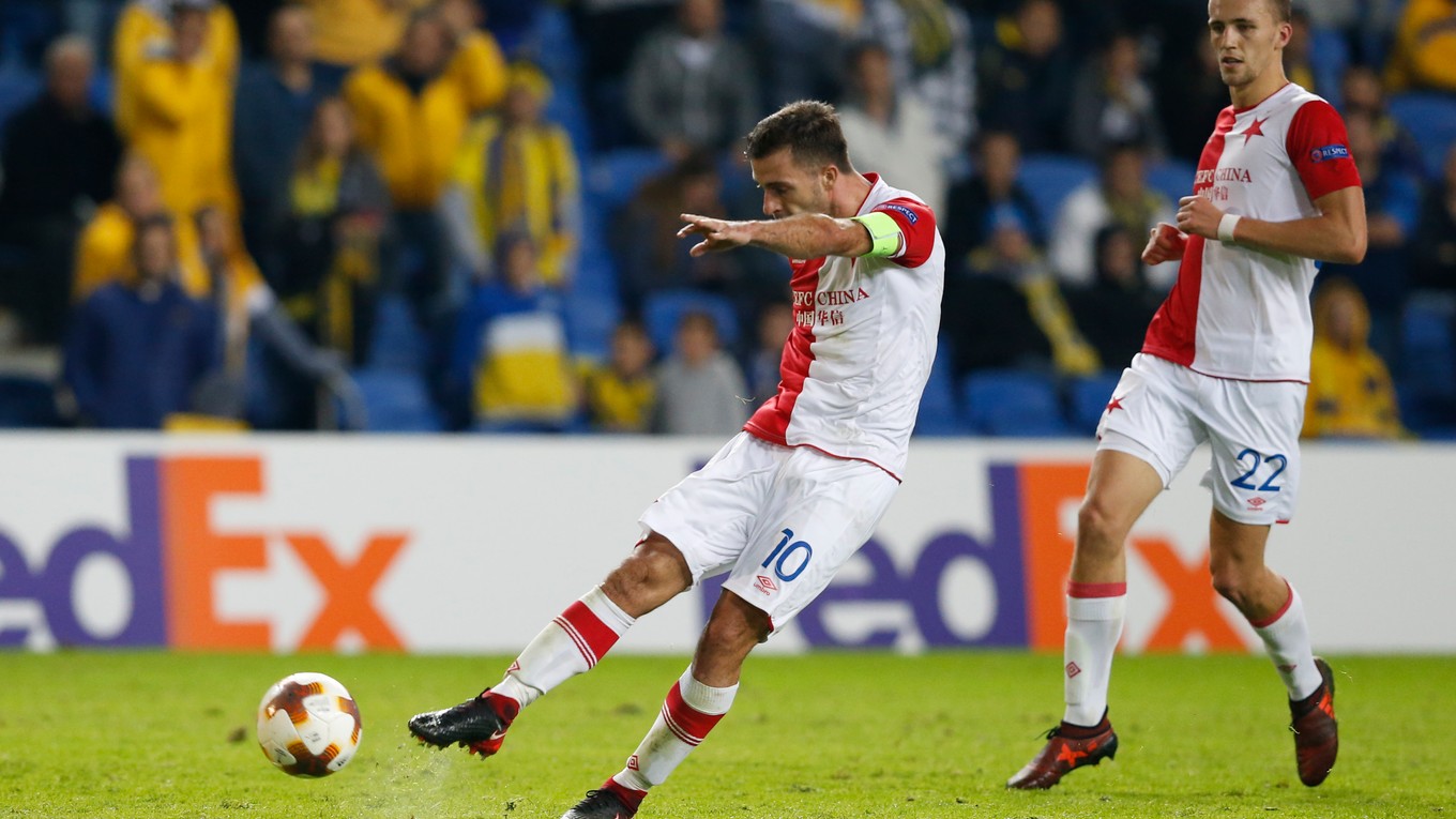 Josef Hušbauer (vpravo) strelil dva góly.