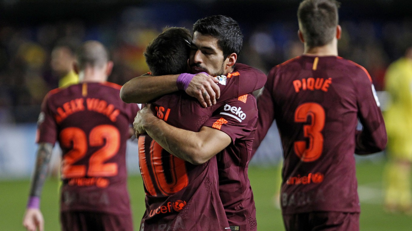 Hráči Barcelony sa tešili z víťazstva.