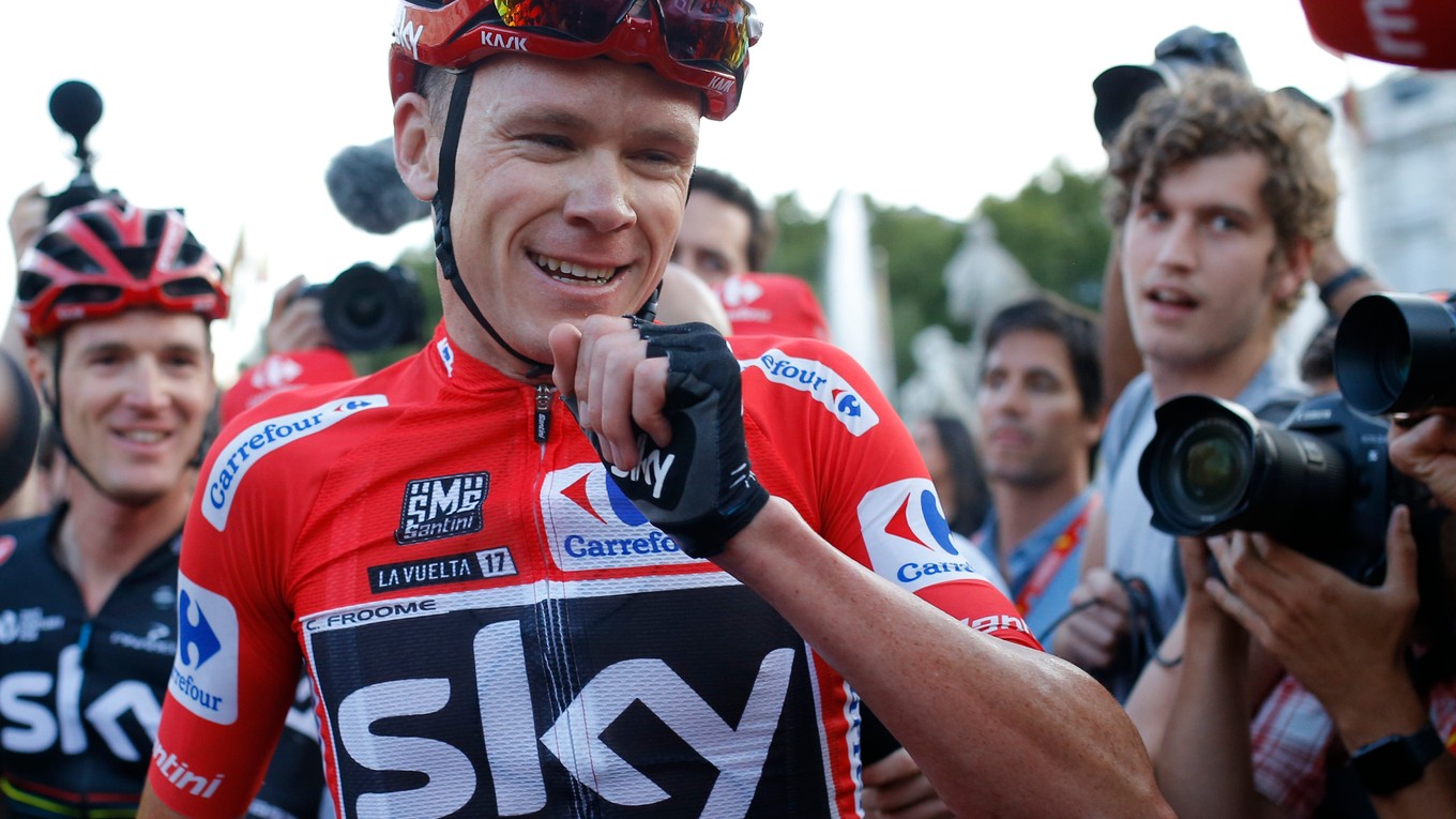 Chris Froome na Vuelte.