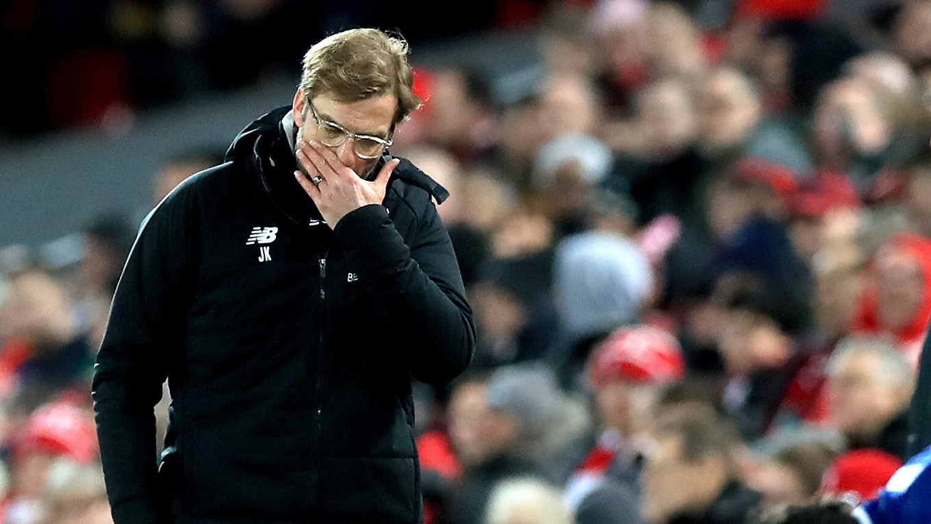 Tréner Liverpoolu Jurgen Klopp bol po zápase právom sklamaný.